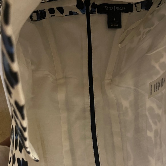 White House Black Market Animal Print Strapless Top - Picture 5 of 6